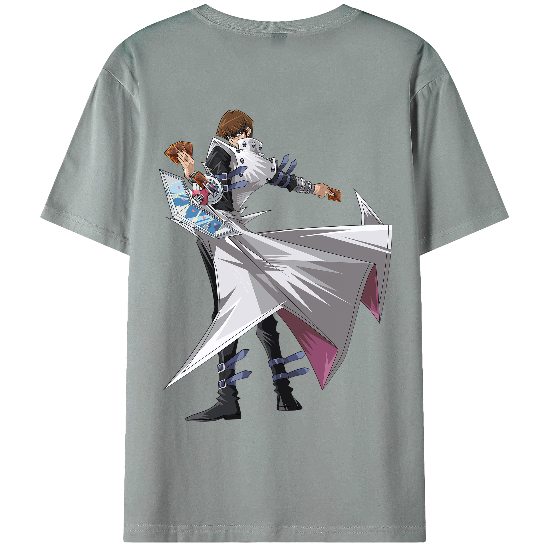 （画像用） 遊☆戯☆王 Yu-Gi-Oh! 綿100％ メンズ半袖Tシャツ（バックプリント） 通気性